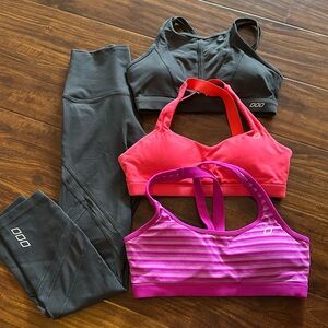Bundle of Lorna Jane sports bras and leggings